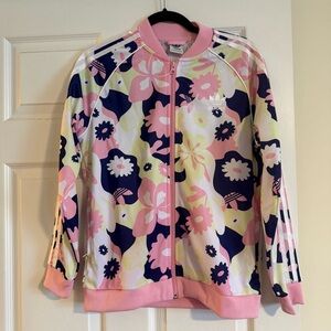 Pink Floral Adidas Spring Jacket